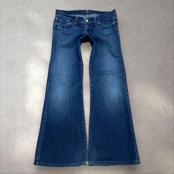 7 For All Mankind "Dojo" Low Rise Flare Jeans - Picture 2 of 6